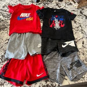 Toddler Nike Shorts Shirts Lot
